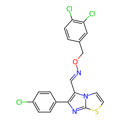 6-(4-chlorophenyl)imidazo(2,1-b)(1,3)thiazole-5-carbaldehyde O-(3,4-dichlorobenzyl)oxime