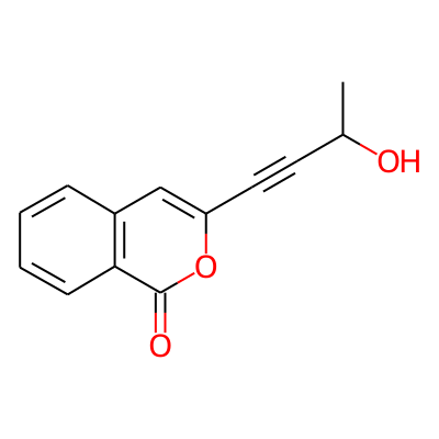 1H-2-benzopyran-1-one, 3-(3-hydroxy-1-butynyl)-