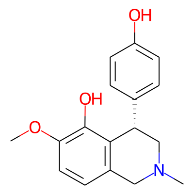 (4S)-4-(4-hydroxyphenyl)-6-methoxy-2-methyl-3,4-dihydro-1H-isoquinolin-5-ol