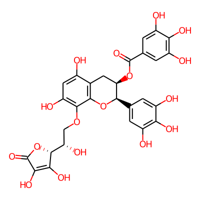 [(2R,3R)-8-[(2S)-2-[(2R)-3,4-dihydroxy-5-oxo-2H-furan-2-yl]-2-hydroxyethoxy]-5,7-dihydroxy-2-(3,4,5-trihydroxyphenyl)-3,4-dihydro-2H-chromen-3-yl] 3,4,5-trihydroxybenzoate