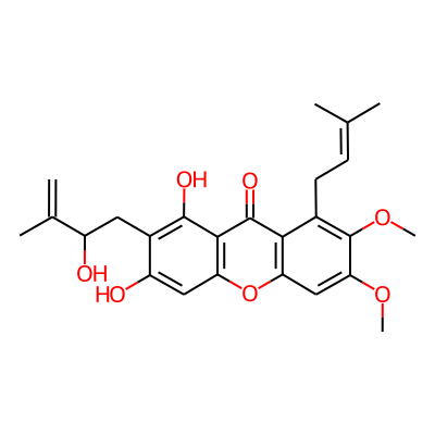 1,3-Dihydroxy-6,7-dimethoxy-2-(2-hydroxy-3-methyl-3-butenyl)-8-(3-methyl-2-butenyl)-xanthone