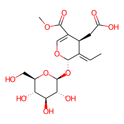 2-[(2S,3E,4S)-3-Ethylidene-5-methoxycarbonyl-2-[(2S,3R,4S,5S,6R)-3,4,5-trihydroxy-6-(hydroxymethyl)oxan-2-yl]oxy-4H-pyran-4-yl]acetic acid