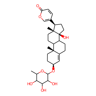 5-[(3S,10R,13R,14S,17R)-14-hydroxy-10,13-dimethyl-3-(3,4,5-trihydroxy-6-methyloxan-2-yl)oxy-1,2,3,6,7,8,9,11,12,15,16,17-dodecahydrocyclopenta[a]phenanthren-17-yl]pyran-2-one