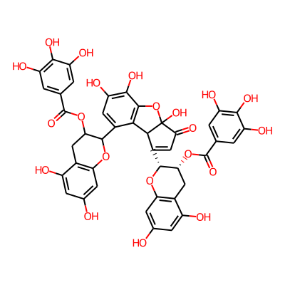 [(2R,3R)-2-[8-[5,7-dihydroxy-3-(3,4,5-trihydroxybenzoyl)oxy-3,4-dihydro-2H-chromen-2-yl]-3a,5,6-trihydroxy-3-oxo-8bH-cyclopenta[b][1]benzofuran-1-yl]-5,7-dihydroxy-3,4-dihydro-2H-chromen-3-yl] 3,4,5-t