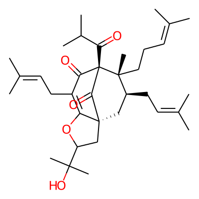 (1S,8R,9R,10S)-3-(2-hydroxypropan-2-yl)-9-methyl-6,10-bis(3-methylbut-2-enyl)-9-(4-methylpent-3-enyl)-8-(2-methylpropanoyl)-4-oxatricyclo[6.3.1.01,5]dodec-5-ene-7,12-dione