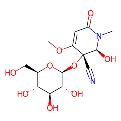 3-(beta-D-glucopyranosyloxy)-1,2,3,6-tetrahydro-2-hydroxy-4-methoxy-1-methyl-6-oxo-3-pyridinecarbonitrile