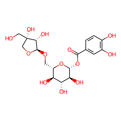 [(2R,3S,4R,5R,6S)-6-[[(2S,3S,4S)-3,4-dihydroxy-4-(hydroxymethyl)oxolan-2-yl]oxymethyl]-3,4,5-trihydroxyoxan-2-yl] 3,4-dihydroxybenzoate