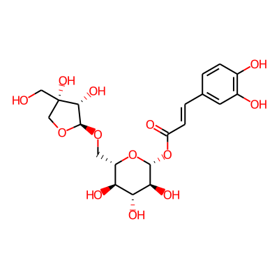 [(2R,3S,4R,5R,6S)-6-[[(2S,3S,4S)-3,4-dihydroxy-4-(hydroxymethyl)oxolan-2-yl]oxymethyl]-3,4,5-trihydroxyoxan-2-yl] (E)-3-(3,4-dihydroxyphenyl)prop-2-enoate