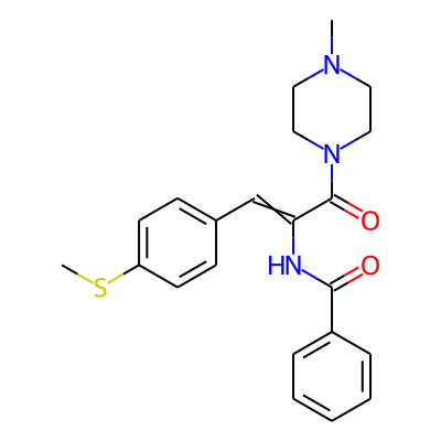 N-[3-(4-methylpiperazin-1-yl)-1-(4-methylsulfanylphenyl)-3-oxoprop-1-en-2-yl]benzamide