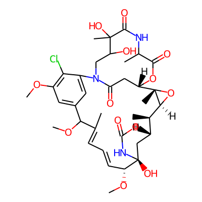 (1S,2S,4S,5R,6S,10S,11R,12E,14E)-20-chloro-10,24,25-trihydroxy-11,16,19-trimethoxy-2,5,15,25,28-pentamethyl-3,7,30-trioxa-9,22,27-triazapentacyclo[20.8.2.16,10.117,21.02,4]tetratriaconta-12,14,17(33),