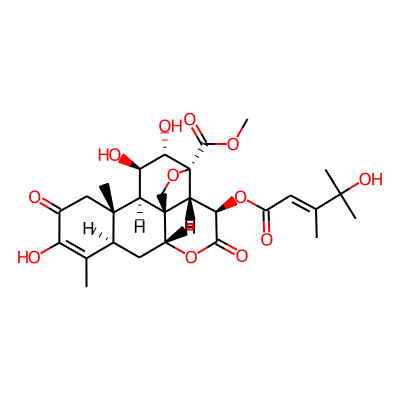 methyl (1R,2S,3R,6R,8R,13S,14R,15R,16S,17R)-10,15,16-trihydroxy-3-[(E)-4-hydroxy-3,4-dimethylpent-2-enoyl]oxy-9,13-dimethyl-4,11-dioxo-5,18-dioxapentacyclo[12.5.0.01,6.02,17.08,13]nonadec-9-ene-17-car