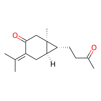 Bicyclo(4.1.0)heptan-3-one, 1-methyl-4-(1-methylethylidene)-7-(3-oxobutyl)-, (1S,6R,7R)-