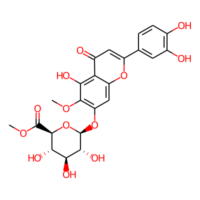 beta-D-Glucopyranosiduronic acid, 2-(3,4-dihydroxyphenyl)-5-hydroxy-6-methoxy-4-oxo-4H-1-benzopyran-7-yl, methyl ester