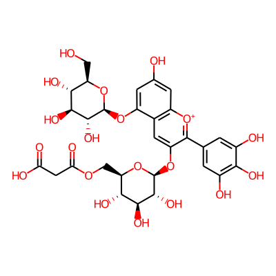 Delphinidin 3-(6''-malonylglucoside) 5-glucoside