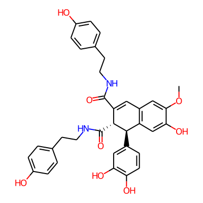 (1R,2S)-1-(3,4-dihydroxyphenyl)-7-hydroxy-2-N,3-N-bis[2-(4-hydroxyphenyl)ethyl]-6-methoxy-1,2-dihydronaphthalene-2,3-dicarboxamide