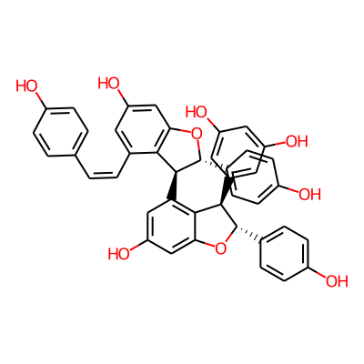 5-[(2R,3R)-6-hydroxy-4-[(2S,3S)-6-hydroxy-2-(4-hydroxyphenyl)-4-[(Z)-2-(4-hydroxyphenyl)ethenyl]-2,3-dihydro-1-benzofuran-3-yl]-2-(4-hydroxyphenyl)-2,3-dihydro-1-benzofuran-3-yl]benzene-1,3-diol