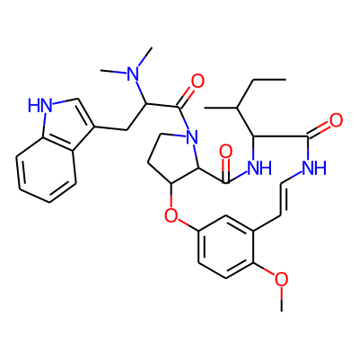 (13Z)-10-butan-2-yl-6-[2-(dimethylamino)-3-(1H-indol-3-yl)propanoyl]-16-methoxy-2-oxa-6,9,12-triazatricyclo[13.3.1.03,7]nonadeca-1(19),13,15,17-tetraene-8,11-dione