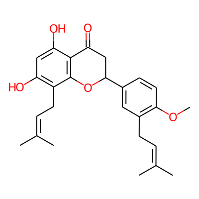 5,7-Dihydroxy-4'-methoxy-8,3'-di-C-prenylflavanone