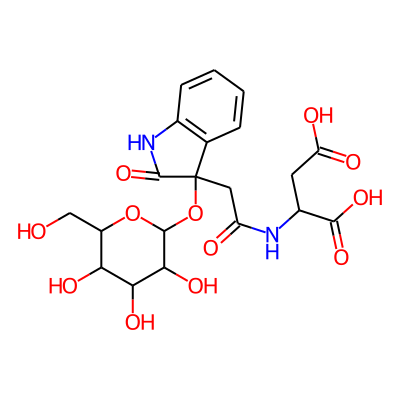 N-[[3-(b-D-Glucopyranosyloxy)-2,3-dihydro-2-oxo-1H-indol-3-yl]acetyl]aspartic acid