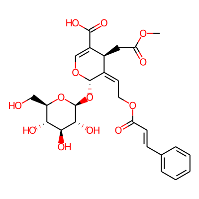 (4S,5Z,6S)-4-(2-methoxy-2-oxoethyl)-5-[2-[(E)-3-phenylprop-2-enoyl]oxyethylidene]-6-[(2S,3R,4S,5S,6R)-3,4,5-trihydroxy-6-(hydroxymethyl)oxan-2-yl]oxy-4H-pyran-3-carboxylic acid