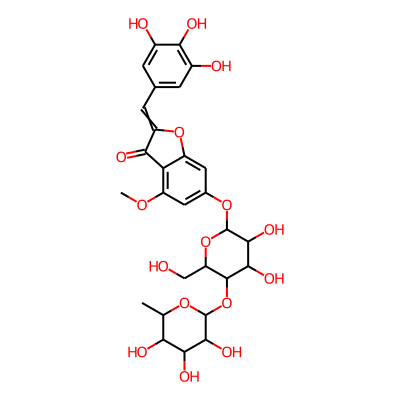 6-[3,4-Dihydroxy-6-(hydroxymethyl)-5-(3,4,5-trihydroxy-6-methyloxan-2-yl)oxyoxan-2-yl]oxy-4-methoxy-2-[(3,4,5-trihydroxyphenyl)methylidene]-1-benzofuran-3-one