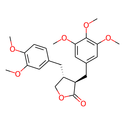 2(3H)-Furanone, dihydro-3-(3,4,5-trimethoxybenzyl)-4-veratryl-, trans-