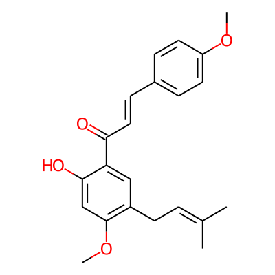 2'-Hydroxy-5'-prenyl-4,4'-dimethoxychalcone