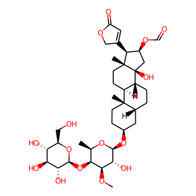 (3beta,5beta,16beta)-3-((6-Deoxy-4-O-beta-D-glucopyranosyl-3-O-methyl-beta-D-galactopyranosyl)oxy)-14,16-dihydroxycard-20(22)-enolide 16-formate