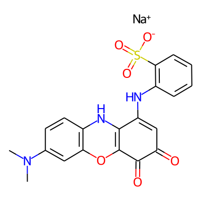 sodium;2-[[7-(dimethylamino)-3,4-dioxo-10H-phenoxazin-1-yl]amino]benzenesulfonate