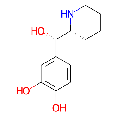 3,4-Dihydroxy-alpha-(2-piperidyl)benzyl alcohol hydrobromide