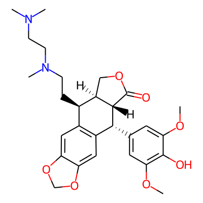 (5R,5aR,8aR,9S)-9-[2-[2-(dimethylamino)ethyl-methylamino]ethyl]-5-(4-hydroxy-3,5-dimethoxyphenyl)-5a,8,8a,9-tetrahydro-5H-[2]benzofuro[6,5-f][1,3]benzodioxol-6-one