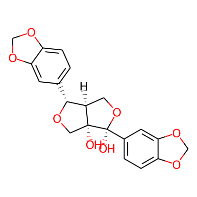 (3S,3aS,6S,6aR)-3,6-bis(1,3-benzodioxol-5-yl)-1,4,6,6a-tetrahydrofuro[3,4-c]furan-3,3a-diol