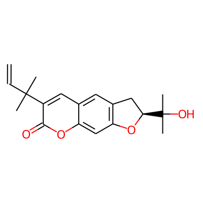 6-(1,1-Dimethylallyl)-2-(1-hydroxy-1-methylethyl)-2,3-dihydro-7H-furo[3,2-G]chromen-7-one