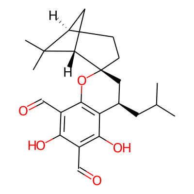 (1'S,2R,4R,5'R)-5,7-dihydroxy-6',6'-dimethyl-4-(2-methylpropyl)spiro[3,4-dihydrochromene-2,2'-bicyclo[3.1.1]heptane]-6,8-dicarbaldehyde