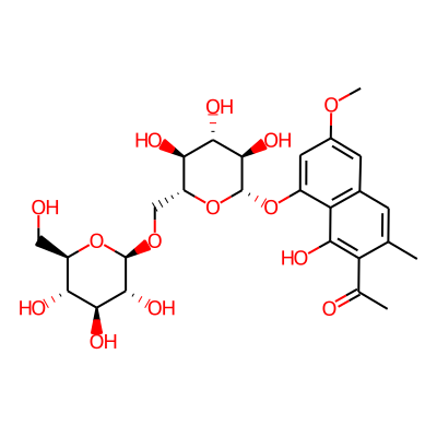 1-[1-hydroxy-6-methoxy-3-methyl-8-[(2S,3R,4S,5S,6R)-3,4,5-trihydroxy-6-[[(2R,3R,4S,5S,6R)-3,4,5-trihydroxy-6-(hydroxymethyl)tetrahydropyran-2-yl]oxymethyl]tetrahydropyran-2-yl]oxy-2-naphthyl]ethanone