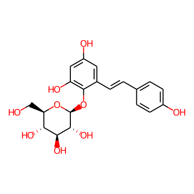 (2S,3R,4S,5S,6R)-2-[2,4-dihydroxy-6-[(E)-2-(4-hydroxyphenyl)ethenyl]phenoxy]-6-(hydroxymethyl)oxane-3,4,5-triol