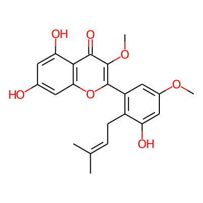 5,7,3'-Trihydroxy-3,5'-dimethoxy-2'-(3'-methylbut-2-enyl)flavone