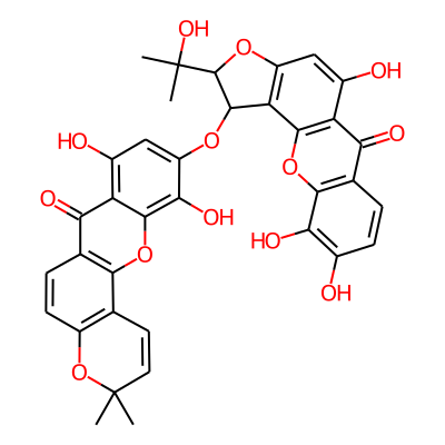 8,11-Dihydroxy-3,3-dimethyl-10-[[5,9,10-trihydroxy-2-(2-hydroxypropan-2-yl)-6-oxo-1,2-dihydrofuro[2,3-c]xanthen-1-yl]oxy]pyrano[2,3-c]xanthen-7-one
