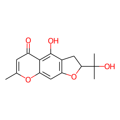 2,3-Dihydro-4-hydroxy-2-(1-hydroxy-1-methylethyl)-7-methyl-5H-furo(3,2-g)(1)benzopyran-5-one