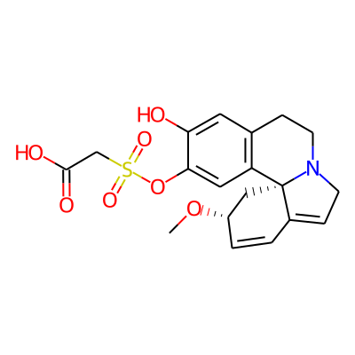 2-[[(2R,13bS)-11-hydroxy-2-methoxy-2,6,8,9-tetrahydro-1H-indolo[7a,1-a]isoquinolin-12-yl]oxysulfonyl]acetic acid