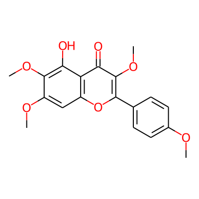 5-Hydroxy-3,6,7-trimethoxy-2-(4-methoxyphenyl)chromen-4-one