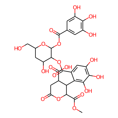2-Methoxycarbonyl-6-oxo-3-[2,3,4-trihydroxy-6-[4-hydroxy-6-(hydroxymethyl)-2-(3,4,5-trihydroxybenzoyl)oxyoxan-3-yl]oxycarbonylphenyl]oxane-4-carboxylic acid