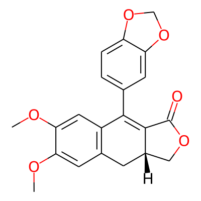 (9aR)-4-(1,3-benzodioxol-5-yl)-6,7-dimethoxy-9,9a-dihydro-1H-benzo[f][2]benzofuran-3-one
