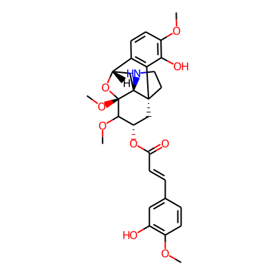 [(1S,8S,10S,11R,13S)-3-hydroxy-4,11,12-trimethoxy-18-oxa-17-azapentacyclo[8.4.3.18,11.01,10.02,7]octadeca-2(7),3,5-trien-13-yl] (E)-3-(3-hydroxy-4-methoxyphenyl)prop-2-enoate
