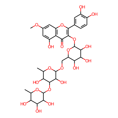 3-[6-[[3,5-Dihydroxy-6-methyl-4-(3,4,5-trihydroxy-6-methyloxan-2-yl)oxyoxan-2-yl]oxymethyl]-3,4,5-trihydroxyoxan-2-yl]oxy-2-(3,4-dihydroxyphenyl)-5-hydroxy-7-methoxychromen-4-one