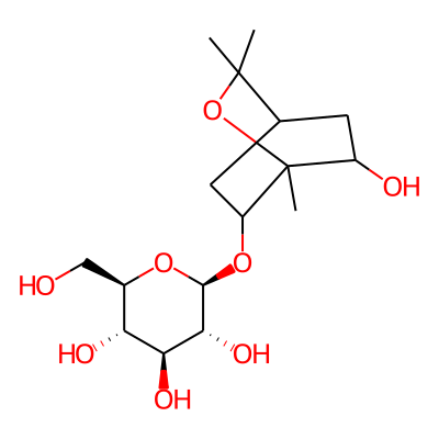 (2R,3S,4S,5R,6S)-2-(hydroxymethyl)-6-[(7-hydroxy-1,3,3-trimethyl-2-oxabicyclo[2.2.2]octan-6-yl)oxy]oxane-3,4,5-triol