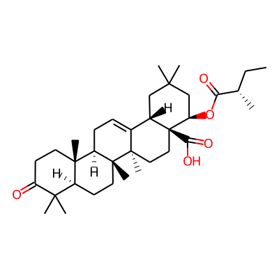 (4R,4aS,6aR,6aS,6bR,8aR,12aR,14bS)-2,2,6a,6b,9,9,12a-heptamethyl-4-[(2S)-2-methylbutanoyl]oxy-10-oxo-3,4,5,6,6a,7,8,8a,11,12,13,14b-dodecahydro-1H-picene-4a-carboxylic acid