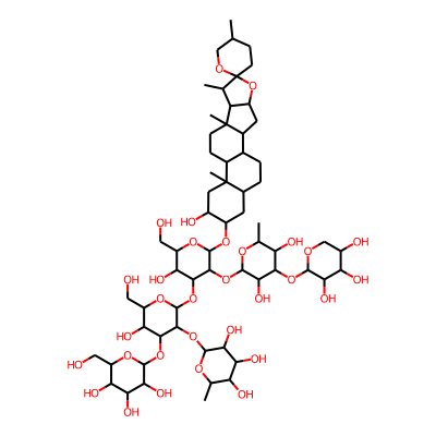 3-(alpha-Rhamnopyranopyranosyl-(1-2)-beta-glucopyranosyl-(1-3)-beta-glucopyranosyl-(beta-xylopyranosyl-(1-4)-alpha-rhamnopyranosyl-(1-2))-beta-glucopyranosyl)-2-hydroxy-5-alpha-spirostane
