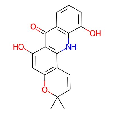6,11-dihydroxy-3,3-dimethyl-12H-pyrano[2,3-c]acridin-7-one
