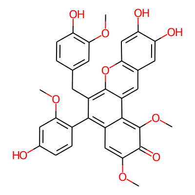 9,10-Dihydroxy-5-(4-hydroxy-2-methoxyphenyl)-6-[(4-hydroxy-3-methoxyphenyl)methyl]-1,3-dimethoxybenzo[a]xanthen-2-one